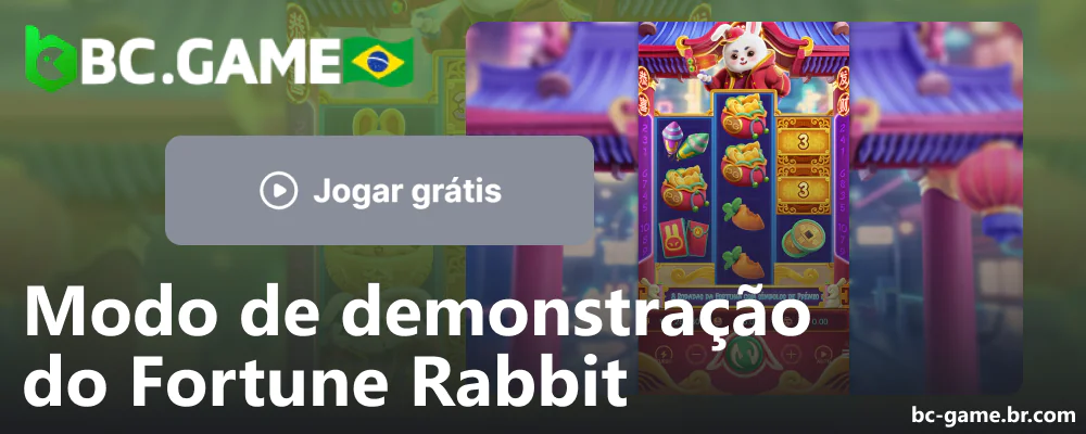 Modo de demonstração do jogo Fortune Rabbit no cassino on-line do BC Game