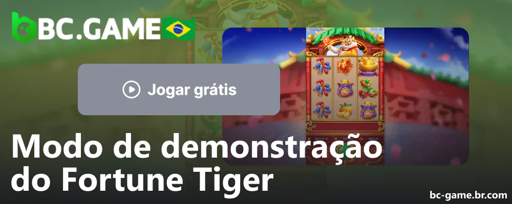 Modo de demonstração do jogo Fortune Tiger no cassino on-line do BC Game