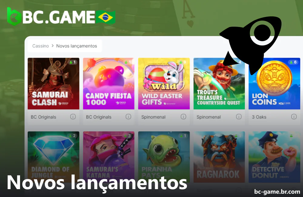Novos lançamentos do cassino online BC Game no Brasil