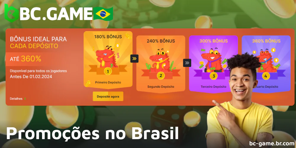 Bônus e promoções do cassino BC Game no Brasil