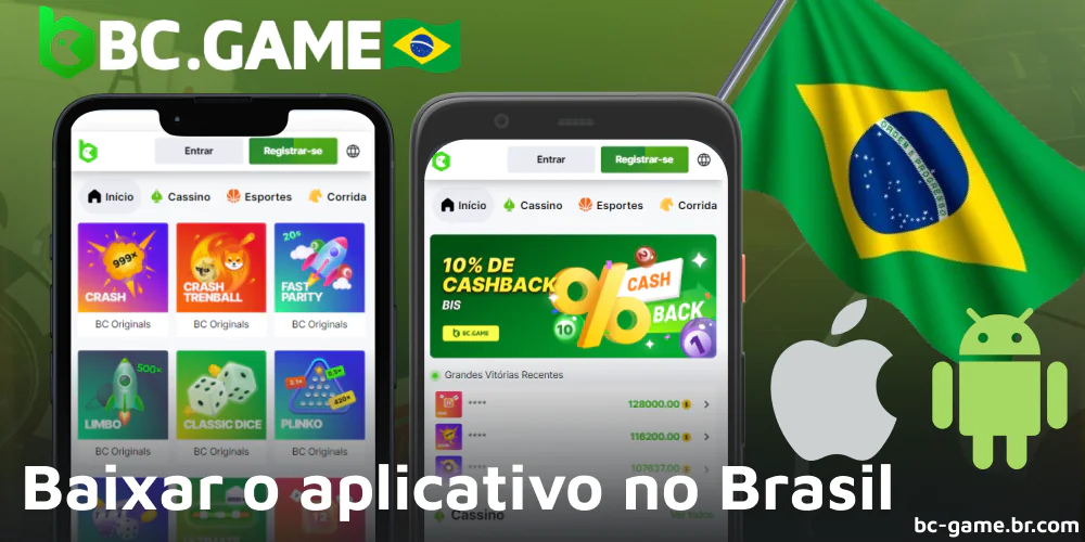 Baixe o aplicativo móvel BC Game para Android e iOS no Brasil