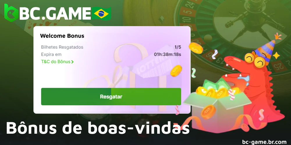 Bônus de boas-vindas no aplicativo móvel BC Game para jogadores brasileiros