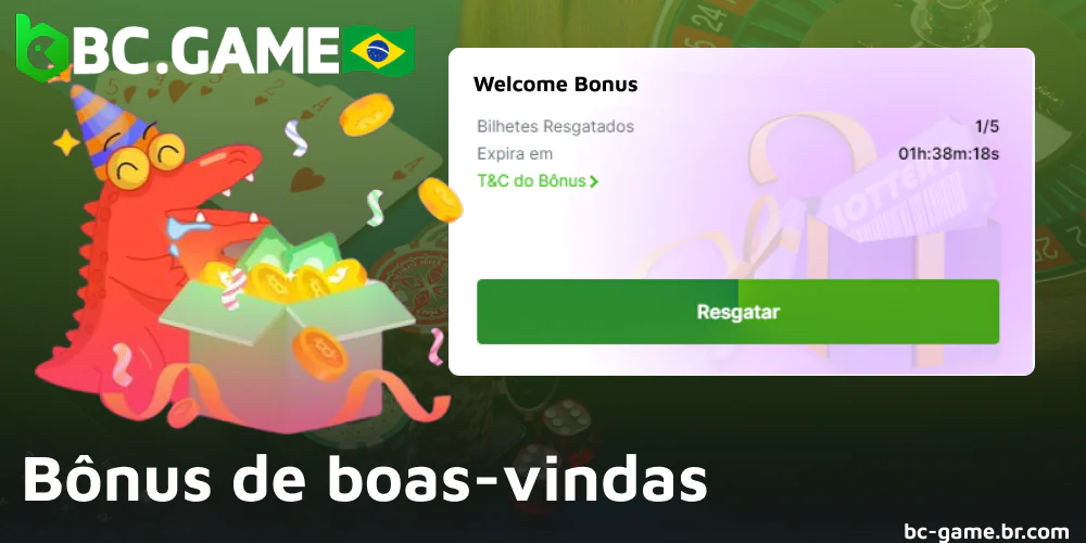 Bônus de boas-vindas no BC Game Brasil