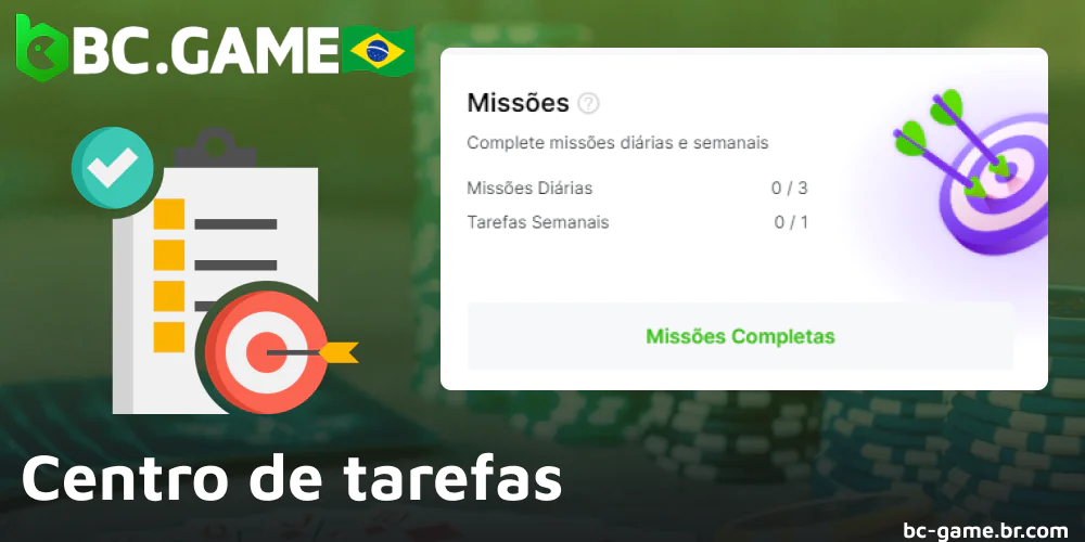 BC Game Centro de tarefas para jogadores do Brasil