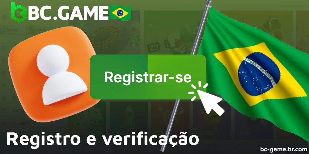 Registro no site do cassino BC Game no Brasil