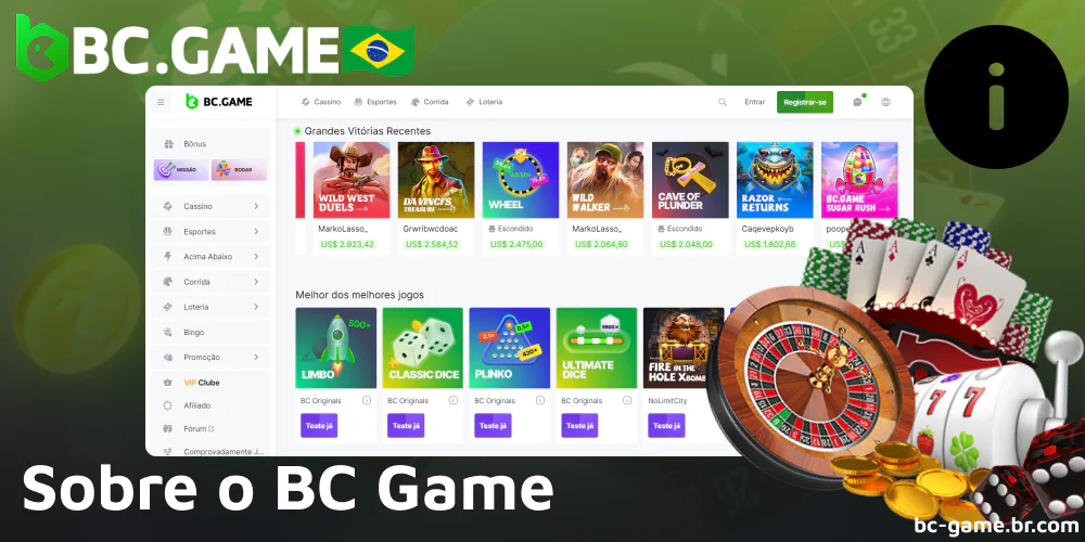 As informações mais importantes sobre o cassino online BC Game no Brasil